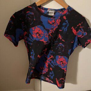 Issey Miyake Floral Print Graphic T-Shirt